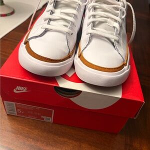 Nike White and Tan Sneakers